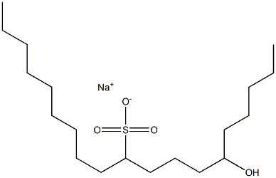 6-Hydroxynonadecane-10-sulfonic acid sodium salt 구조식 이미지