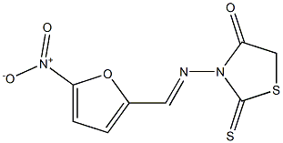 2-Thioxo-3-[[(5-nitrofuran-2-yl)methylene]amino]thiazolidin-4-one Structure