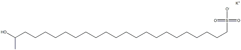 22-Hydroxytricosane-1-sulfonic acid potassium salt 구조식 이미지