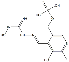 1-Hydroxy-3-[[3-hydroxy-2-methyl-5-(phosphonooxymethyl)pyridine-4-yl]methyleneamino]guanidine 구조식 이미지