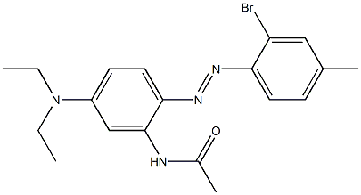 2'-Bromo-4'-methyl-2-acetylamino-4-diethylaminoazobenzene 구조식 이미지