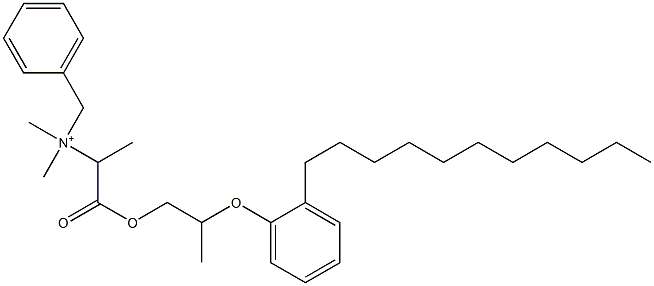 N,N-Dimethyl-N-benzyl-N-[1-[[2-(2-undecylphenyloxy)propyl]oxycarbonyl]ethyl]aminium 구조식 이미지