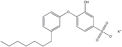 2-Hydroxy-3'-heptyl[oxybisbenzene]-4-sulfonic acid potassium salt Structure