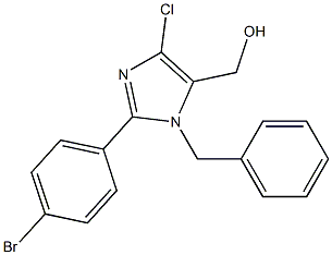 1-Benzyl-2-(4-bromophenyl)-4-chloro-5-hydroxymethyl-1H-imidazole 구조식 이미지