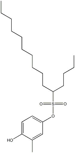 5-Pentadecanesulfonic acid 4-hydroxy-3-methylphenyl ester 구조식 이미지