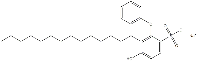 5-Hydroxy-6-tetradecyl[oxybisbenzene]-2-sulfonic acid sodium salt Structure