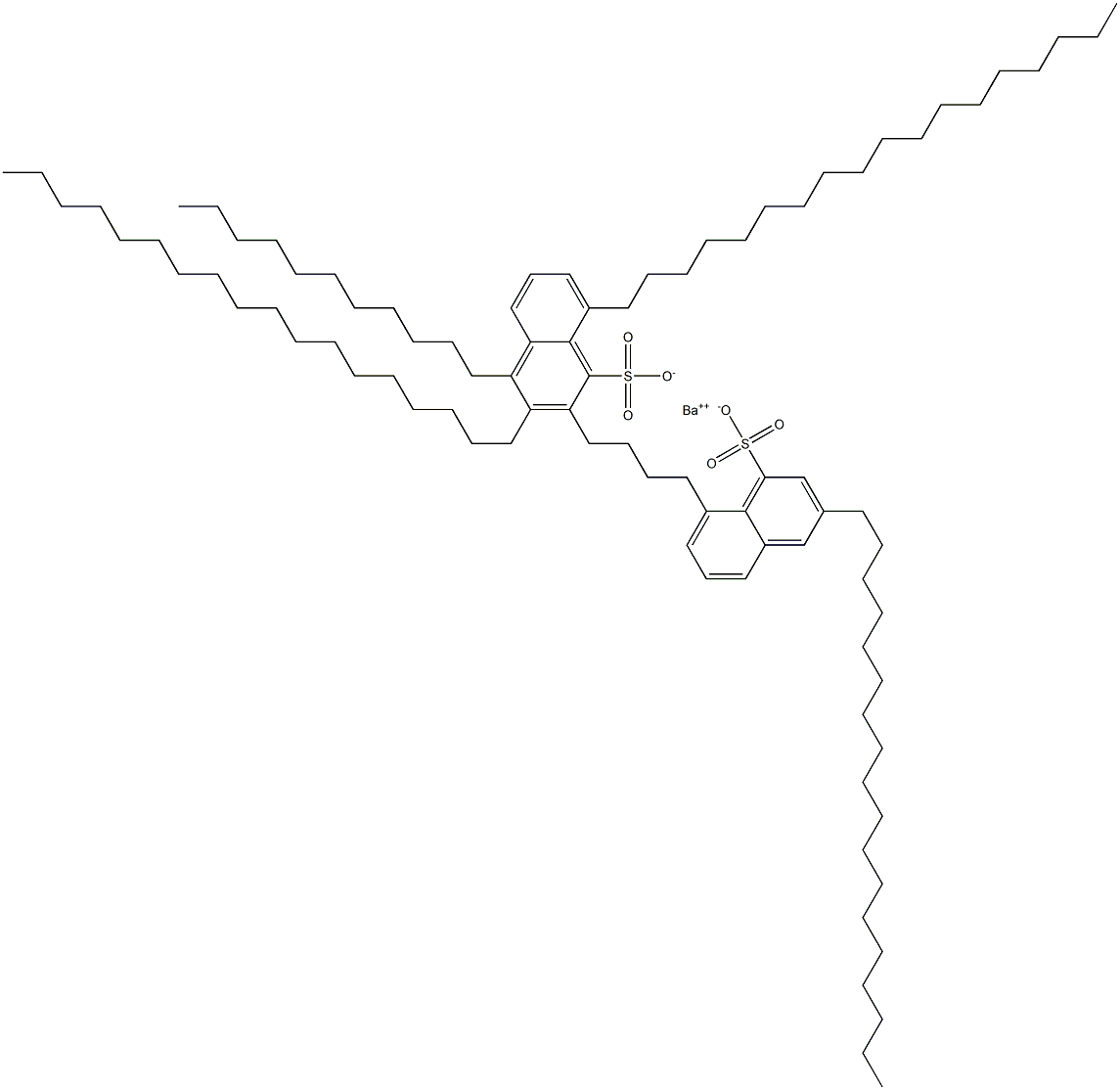 Bis(3,8-dioctadecyl-1-naphthalenesulfonic acid)barium salt Structure