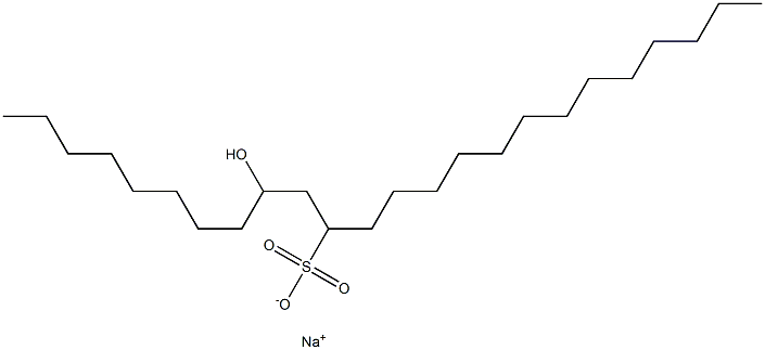 9-Hydroxytetracosane-11-sulfonic acid sodium salt 구조식 이미지