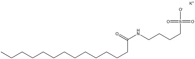 4-Tetradecanoylamino-1-butanesulfonic acid potassium salt 구조식 이미지