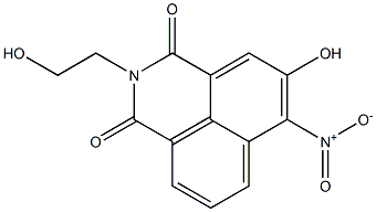 2-(2-Hydroxyethyl)-5-hydroxy-6-nitro-1H-benzo[de]isoquinoline-1,3(2H)-dione 구조식 이미지