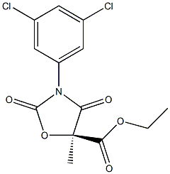 (5S)-3-(3,5-Dichlorophenyl)-5-methyl-2,4-dioxo-5-oxazolidinecarboxylic acid ethyl ester Structure