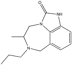 6-Propyl-4,5,6,7-tetrahydro-5-methylimidazo[4,5,1-jk][1,4]benzodiazepine-2(1H)-one Structure