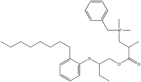 N,N-Dimethyl-N-benzyl-N-[2-[[2-(2-octylphenyloxy)butyl]oxycarbonyl]propyl]aminium 구조식 이미지