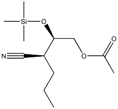 (2S,3R)-4-Acetoxy-3-(trimethylsilyloxy)-2-propylbutanenitrile Structure