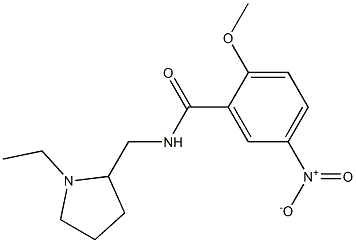 N-[(1-Ethyl-2-pyrrolidinyl)methyl]-2-methoxy-5-nitrobenzamide Structure