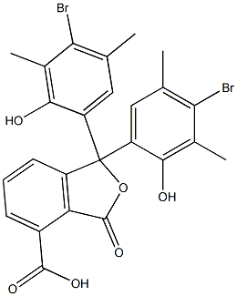 1,1-Bis(4-bromo-2-hydroxy-3,5-dimethylphenyl)-1,3-dihydro-3-oxoisobenzofuran-4-carboxylic acid Structure