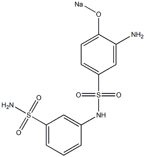 m-(3-Amino-4-sodiooxyphenylsulfonylamino)benzenesulfonamide Structure