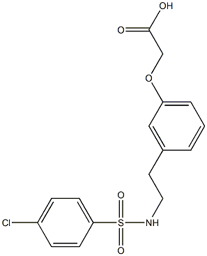 3-[2-[(4-Chlorophenylsulfonyl)amino]ethyl]phenoxyacetic acid Structure