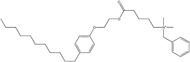 N,N-Dimethyl-N-benzyl-N-[4-[[2-(4-undecylphenyloxy)ethyl]oxycarbonyl]butyl]aminium 구조식 이미지