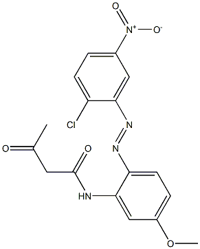 2-Acetyl-2'-(2-chloro-5-nitrophenylazo)-5'-methoxyacetanilide 구조식 이미지