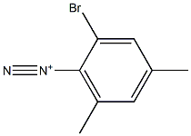 2-Bromo-4,6-dimethylbenzenediazonium Structure