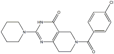 2-Piperidino-6-(4-chlorobenzoyl)-5,6,7,8-tetrahydropyrido[4,3-d]pyrimidin-4(3H)-one Structure