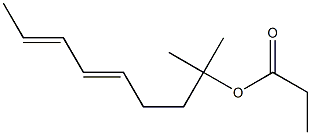 Propionic acid 1,1-dimethyl-4,6-octadienyl ester 구조식 이미지