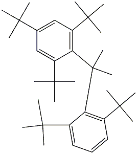 2-(2,4,6-Tri-tert-butylphenyl)-2-(2,6-di-tert-butylphenyl)propane Structure