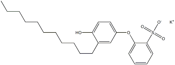 4'-Hydroxy-3'-undecyl[oxybisbenzene]-2-sulfonic acid potassium salt 구조식 이미지