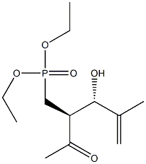 [(2S,3S)-2-Acetyl-3-hydroxy-4-methyl-4-pentenyl]phosphonic acid diethyl ester Structure