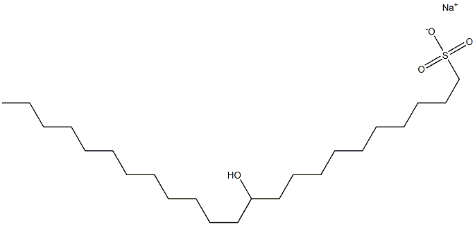 11-Hydroxytricosane-1-sulfonic acid sodium salt Structure