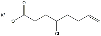 4-Chloro-7-octenoic acid potassium salt 구조식 이미지