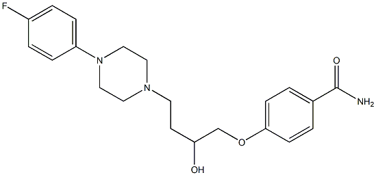 4-[2-Hydroxy-4-[4-[4-fluorophenyl]-1-piperazinyl]butoxy]benzamide 구조식 이미지