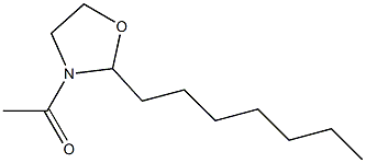 3-Acetyl-2-heptyloxazolidine 구조식 이미지