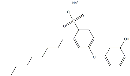 3'-Hydroxy-3-nonyl[oxybisbenzene]-4-sulfonic acid sodium salt 구조식 이미지