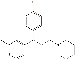 1-[3-(p-Chlorophenyl)-3-(2-methyl-4-pyridyl)propyl]piperidine 구조식 이미지