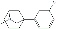 1-(3-Methoxyphenyl)-6-methyl-6-azabicyclo[3.2.1]octane 구조식 이미지