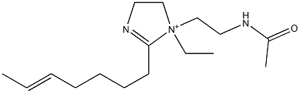 1-[2-(Acetylamino)ethyl]-1-ethyl-2-(5-heptenyl)-2-imidazoline-1-ium 구조식 이미지