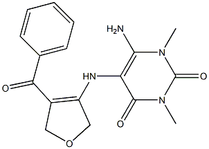 6-Amino-5-[[2,5-dihydro-4-(benzoyl)furan]-3-ylamino]-1,3-dimethyluracil Structure