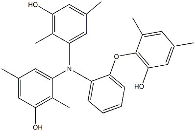 N,N-Bis(3-hydroxy-2,5-dimethylphenyl)-2-(6-hydroxy-2,4-dimethylphenoxy)benzenamine Structure