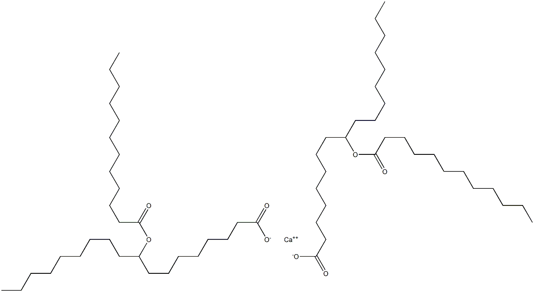 Bis(9-lauroyloxyoctadecanoic acid)calcium salt Structure