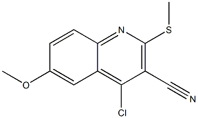 4-Chloro-6-methoxy-2-(methylthio)quinoline-3-carbonitrile Structure