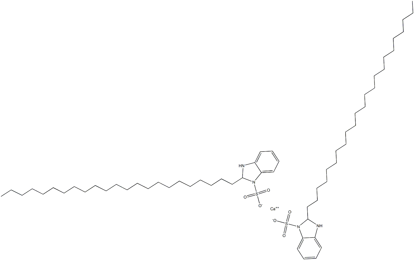 Bis(2,3-dihydro-2-tricosyl-1H-benzimidazole-1-sulfonic acid)calcium salt Structure