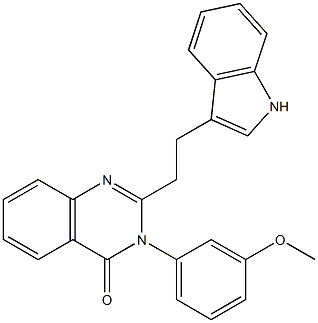 2-[2-(1H-Indol-3-yl)ethyl]-3-(3-methoxyphenyl)quinazolin-4(3H)-one Structure