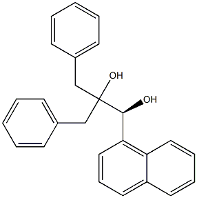 [S,(-)]-2-Benzyl-1-(1-naphtyl)-3-phenyl-1,2-propanediol 구조식 이미지