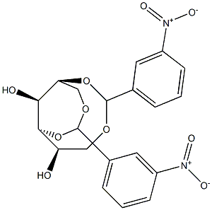 1-O,5-O:3-O,6-O-Bis(3-nitrobenzylidene)-L-glucitol 구조식 이미지