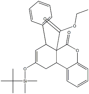 6a,7,10,10a-Tetrahydro-9-[[dimethyl(tert-butyl)silyl]oxy]-6-oxo-7-phenyl-6H-dibenzo[b,d]pyran-6a-carboxylic acid ethyl ester Structure