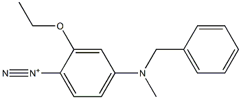 2-Ethoxy-4-[methyl(phenylmethyl)amino]benzenediazonium 구조식 이미지