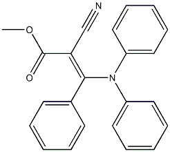 2-Cyano-3-diphenylamino-3-phenylacrylic acid methyl ester Structure