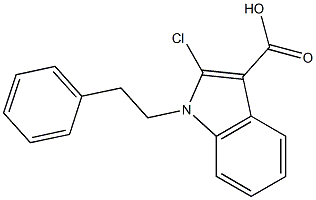 2-Chloro-1-phenethyl-1H-indole-3-carboxylic acid 구조식 이미지